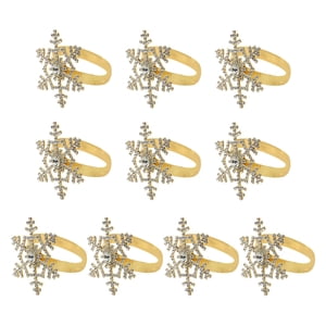 Magideal - 10 Uds. Servilleteros, Hebilla Para Servilletas, Decoración, Mesa De Comedor, Bandas Metálicas Para Servilletas, Servilletero De Fiesta, Soporte Para , Oro
