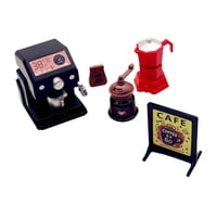 Magideal - 5 Piezas 1: 6 1:12 Escala De Cafetería En Miniatura Conjunto De Jugadas De Juego De La Cocina Del Aparato De Cocina Set Realista Para La Mesa De Arena