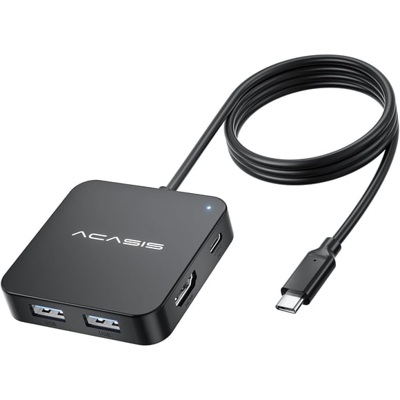 Cable USB C Hub ACASIS de 4 pies, 10 Gbps, 4K, 60 Hz, HDMI, 100 W PD, MacBook