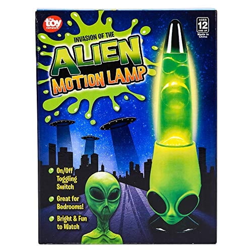 Rhode Island Novelty - Lámpara De Movimiento De Cera De Cabeza Alienígena De 13 Pulgadas De Rhode Island