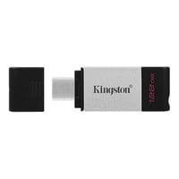 Pendrive Kingston 128Gb Datatraveler 80 - Usb Tipo C - Dt80 Plateado