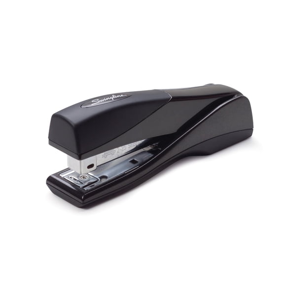 Grapadora Swingline Optima Grip, tamaño completo, metal negro, 25 hojas