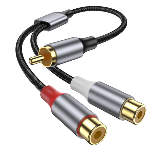 Divisor RCA KAYQINHO 20 cm 1 macho a 2 hembras