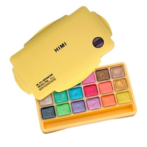 Pintura Gouache Metalizada Himi 18 Colores 30Ml Sin Pinceles