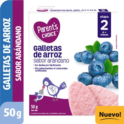 Galletas De Arroz Sabor Arándano 50 G Parent'S Choice