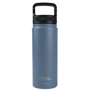 National Geographic - Botella Metálica Térmica Boca Ancha 500Ml Gris Oscuro