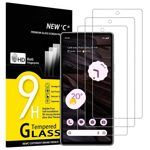 Protector de pantalla NEW'C para Google Pixel 7a, vidrio templado ultra delgado 0,33 mm