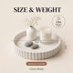 thumbnail image 2 of Bandeja Vivere Home Redonda de Concreto Blanco 28 cm, 2 of 7