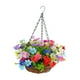 thumbnail image 3 of Flores Colgantes Artificiales En Maceta De Cesta Para Boda En El Patio Exterior, Coloridas, 3 of 5