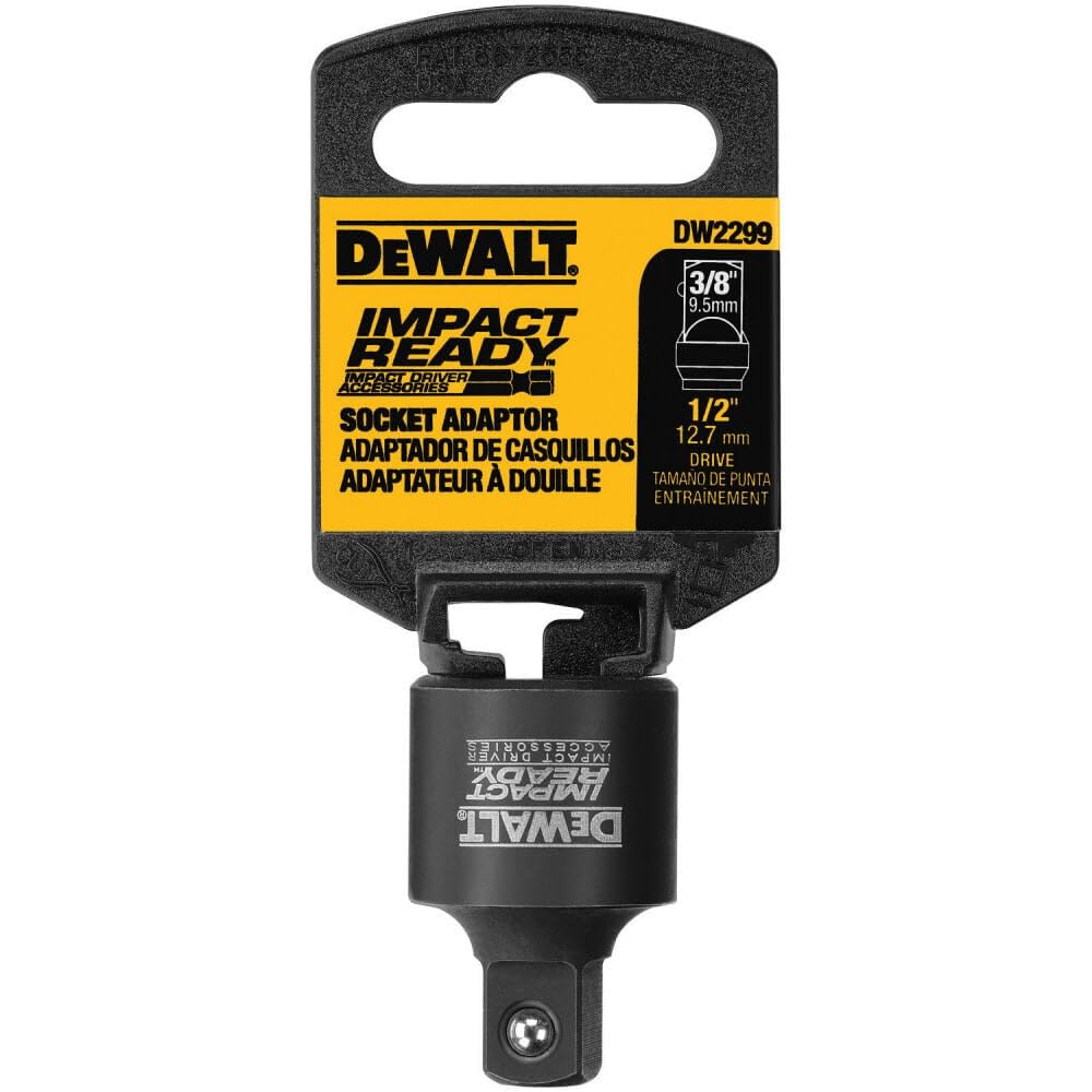 Adaptador Dewalt Dw2299 De Yunque Cuadrado De 1/2 Pulgada A 3/8 Pulgadas