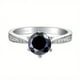 thumbnail image 1 of 1ct Moissanite Promise Ring - 925 Sterling Silver Engagement Ring for Weddings and Special Occasions - Choose from Multiple Colors - Perfect Gift for Your Loved One, 1 of 5