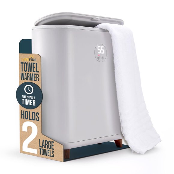 Calentador de toallas LiveFine, tamaño grande, con pantalla LED
