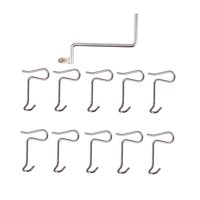 Magideal - 10 Uds. Herramienta De Apriete De Alambre De Cerca, Tensor De Alambre De Púas, Alicates Suaves, Herramienta Dobladora, Herramienta De Torsión De Alamb 10 Piezas Y 1 Llave