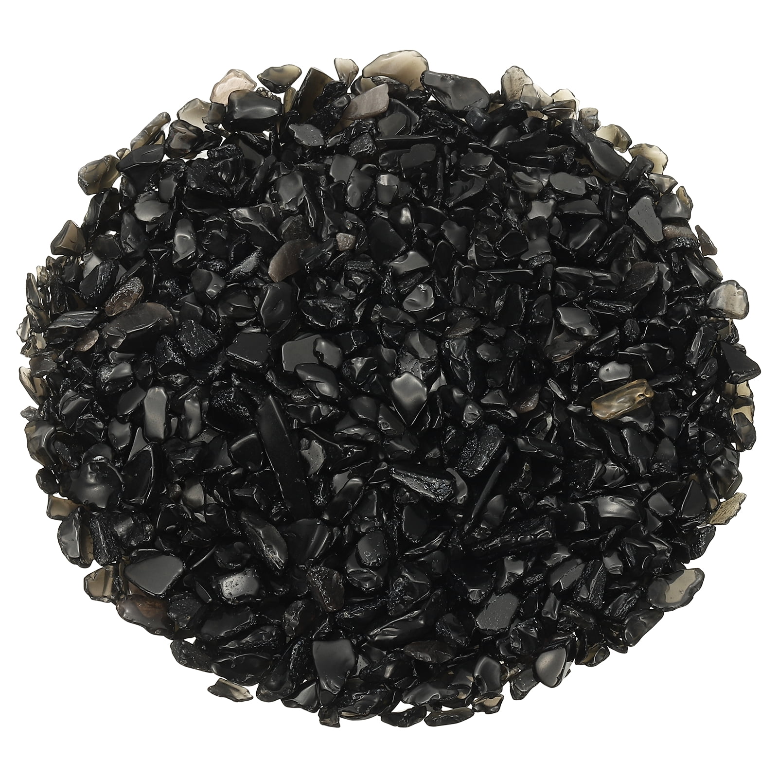 Uxcell Piedras de Cristal 0.44 Lb Fluorita Grava de Acuario Rocas Obsidiana Negra 5-7 mm Destinado para Acuario