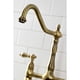 thumbnail image 5 of Grifo Kitchen Bridge Kingston Brass Heritage con pulverizador de latón, 5 of 9