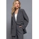 thumbnail image 4 of Blazer Fashnzfab Manga Larga Heather Charcoal, 4 of 5