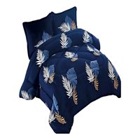 Genérico - Set Cobertor De Invierno 1.5 Plaza 180X200Cm Azul Marino