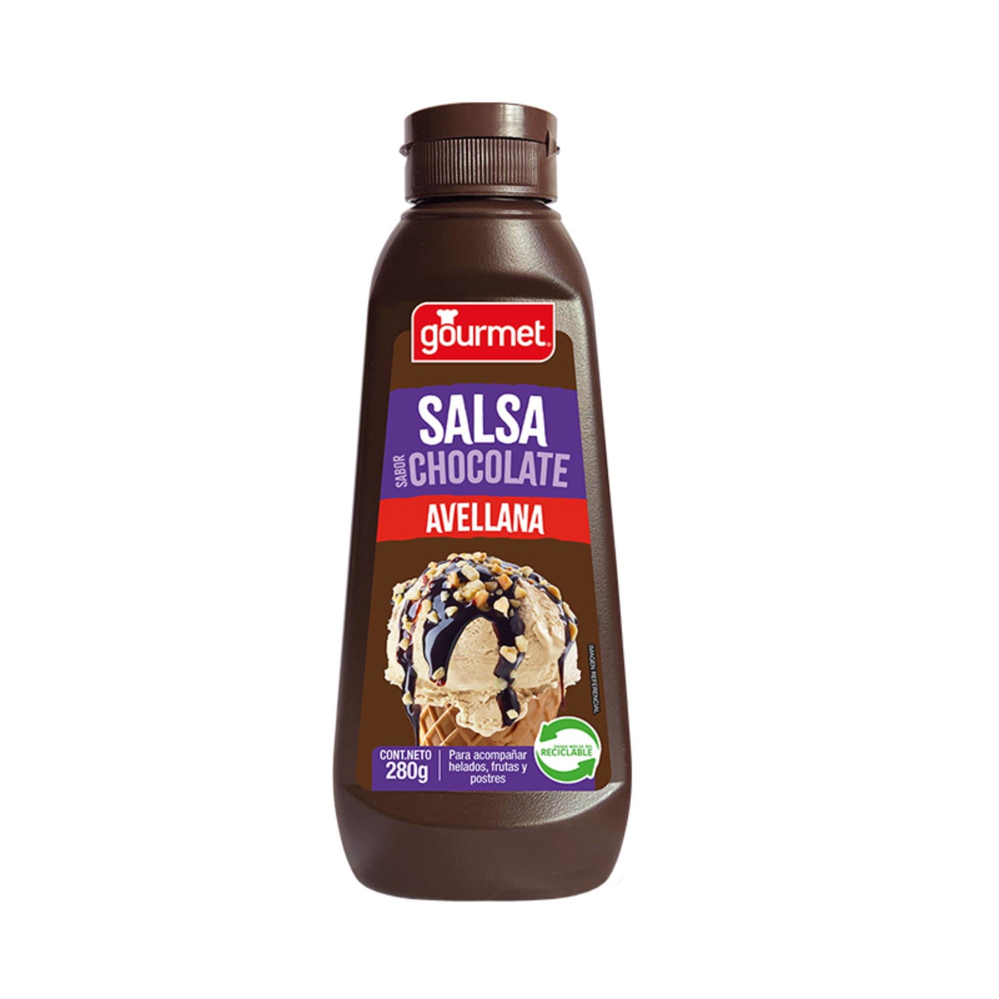 Salsa De Chocolate Y Avellana Botella 280 g Gourmet