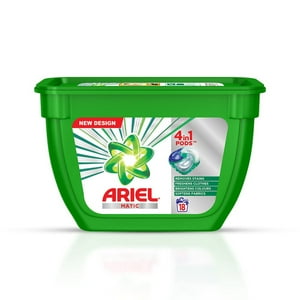 Cápsulas De Detergente Ariel Matic 4 En 1 Para Carga Superior Y Frontal, 18 Unidades