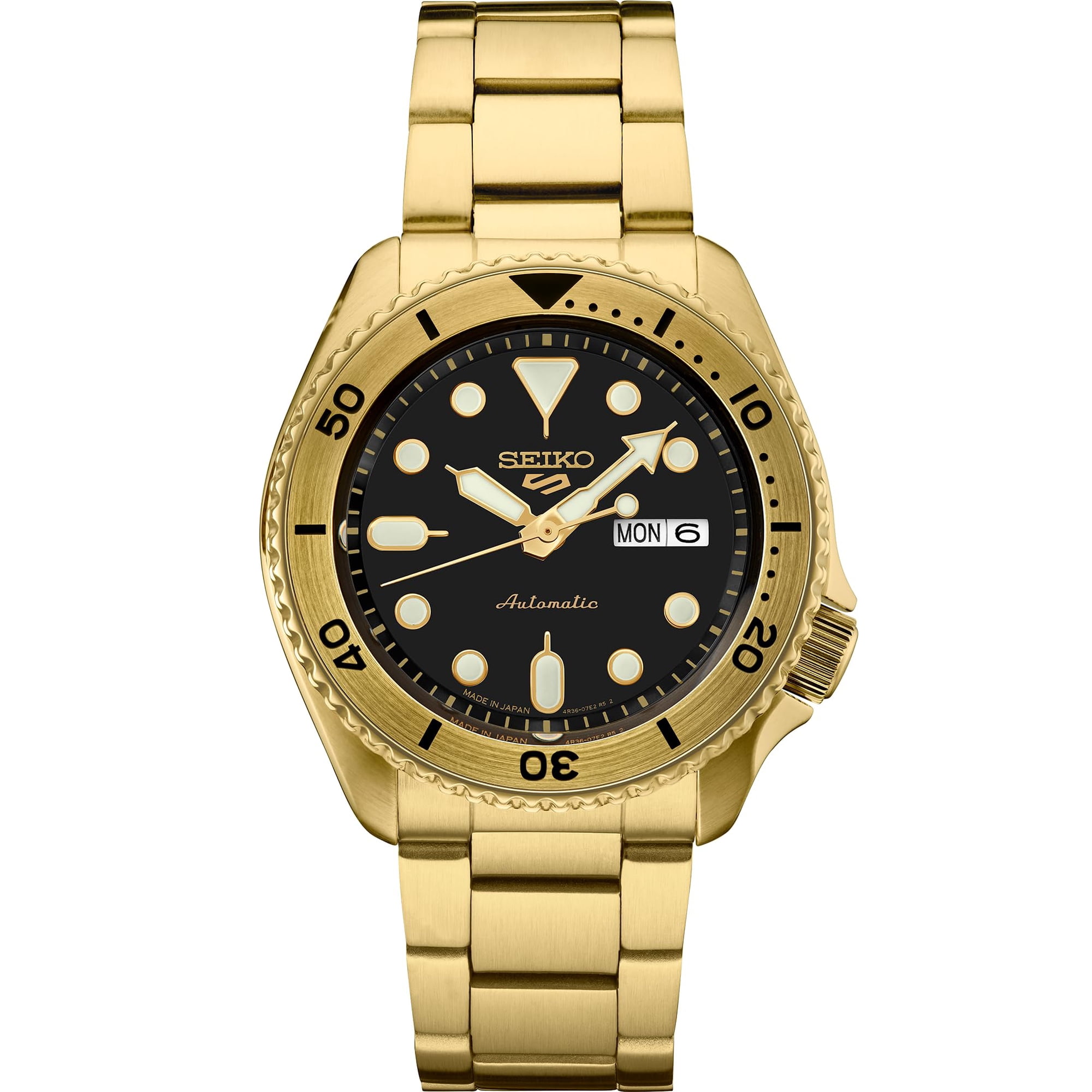 Reloj Seiko Srpk18 Automático, Acero Inoxidable Dorado, 100 M