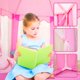 thumbnail image 3 of Tienda de campaña Wilwolfer Princess para niñas con grandes luces en forma de estrella, 3 of 7