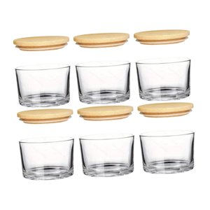 Bothyi - 6 Tarros Gruesos Para Velas, Ideales Para Hacer Velas Caseras. Tarros De Vidrio Transparente.