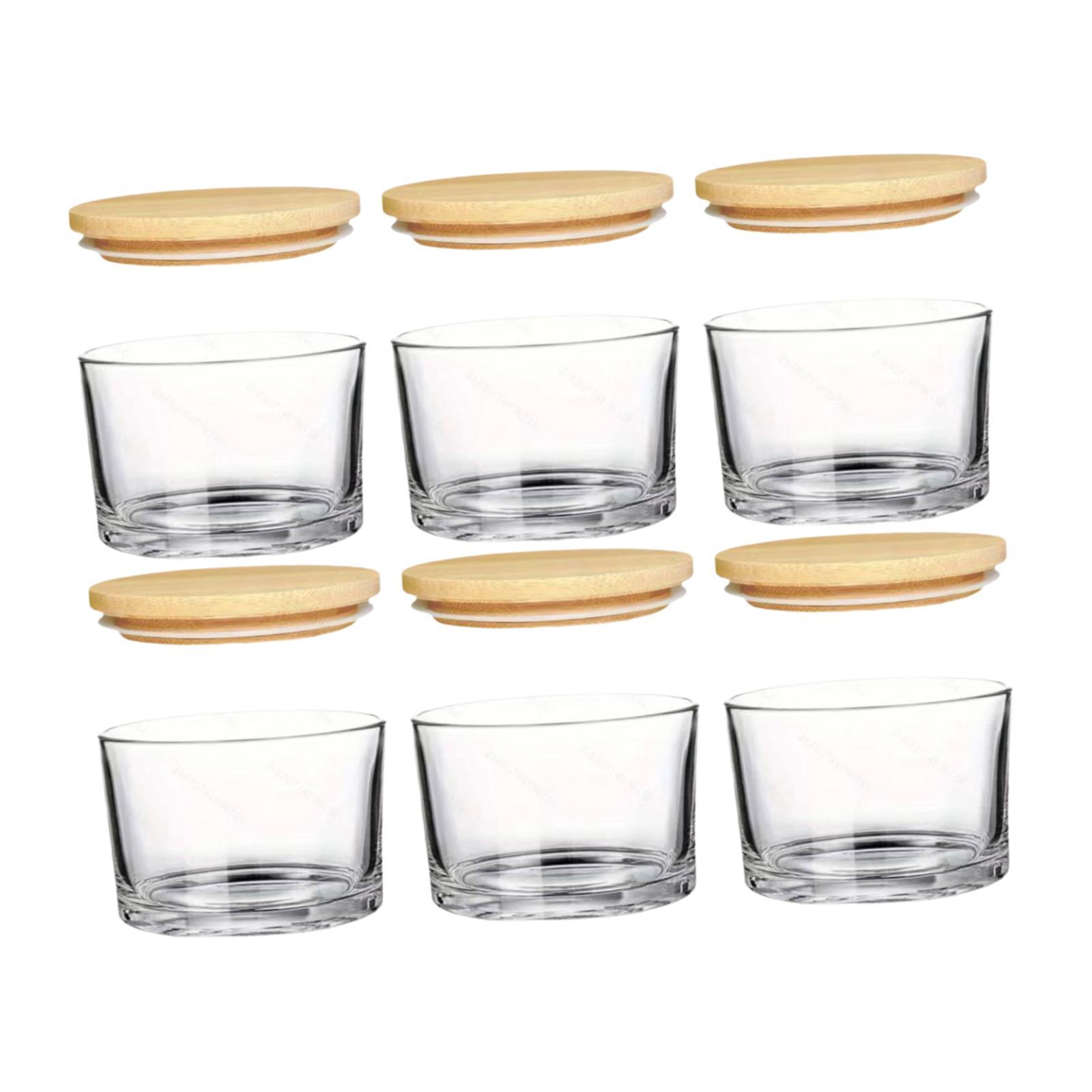 Bothyi - 6 Tarros Gruesos Para Velas, Ideales Para Hacer Velas Caseras. Tarros De Vidrio Transparente.