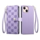 thumbnail image 1 of Funda Billetera con Cierre para [iphone 13 Mini] con Tarjetero, Soporte y Correa de ManoMorado, 1 of 5