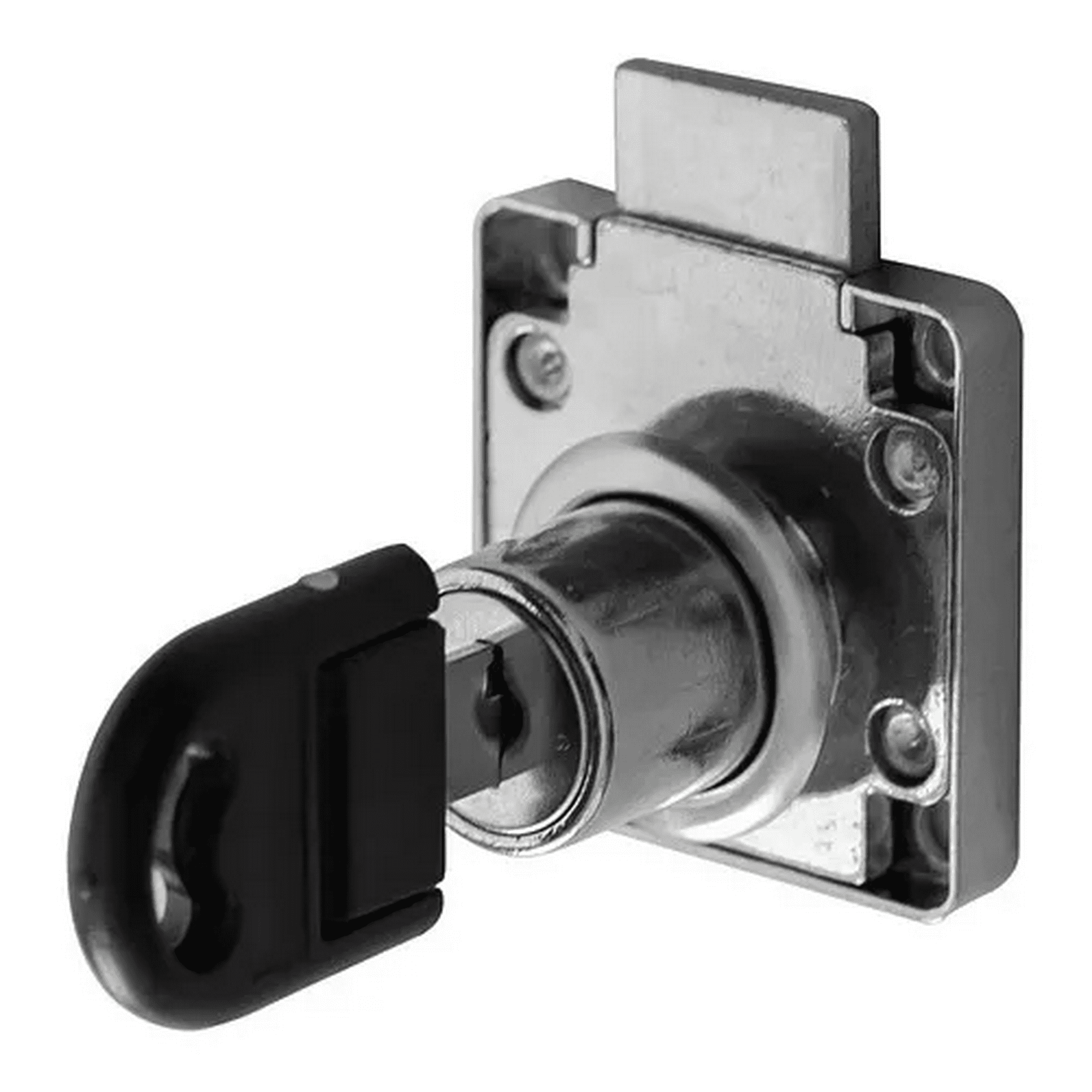 Genérico - Cerradura Para Cajón - Chapa Para Mueble - 3 Pcs Color Plateado