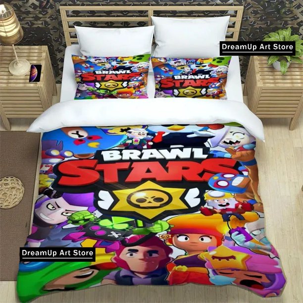 x1449 Bed Sheets Game B-rawl Cartoon S-stars Printed Bedding Sets exquisite supplies set duvet cover bed comforter set bedding set luxury 3-Piece Bedding Set (1 Duvet Cover + 2 Pillow Shams) nj1449