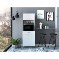 Tuhome - Mueble Para Microondas Kitchen-60 Blanco 169X60X35,1 Cm