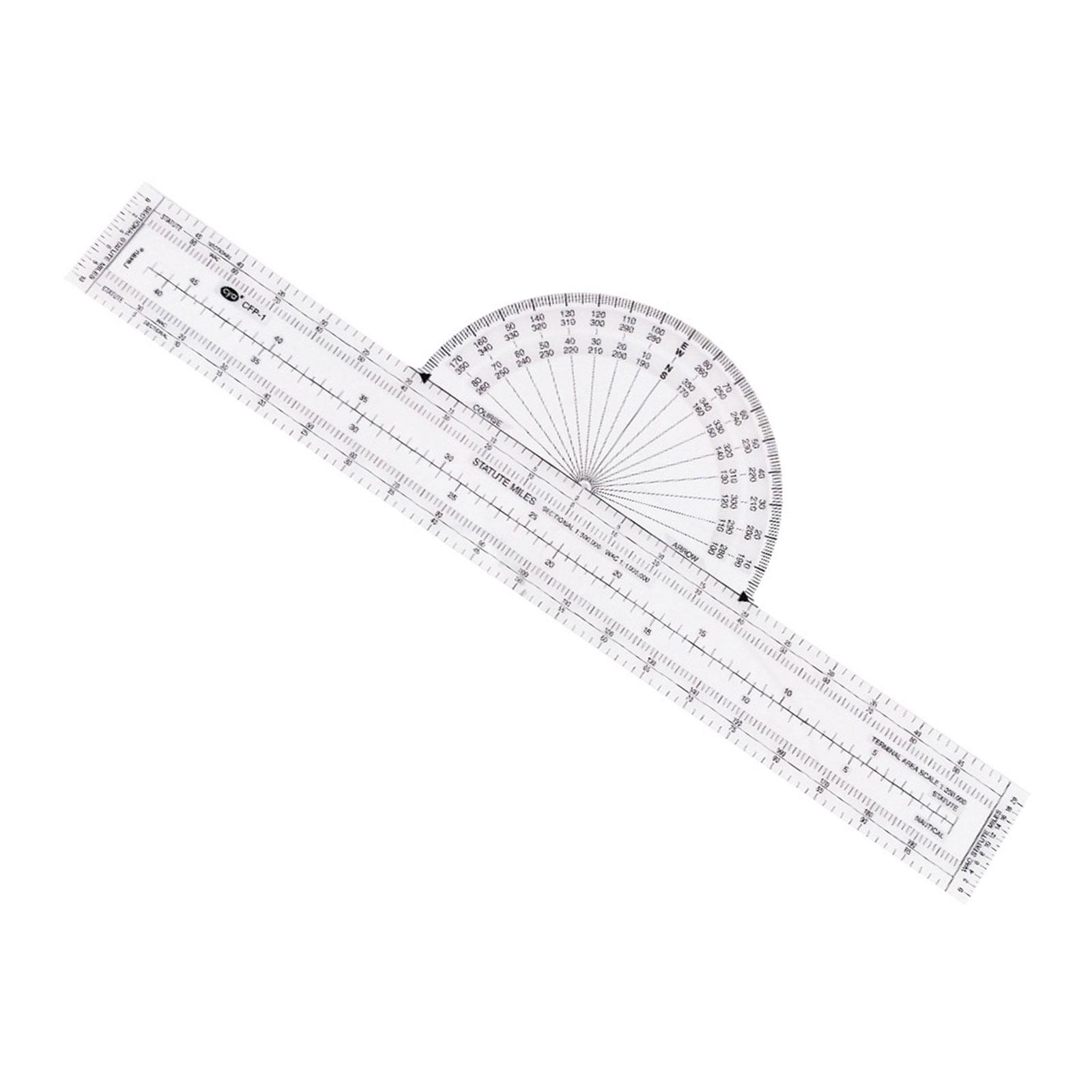 Magideal - Plotter Regla Deslizante De Aviación Navegación Aérea Gráficos Portátiles Fijos Accesorios Para Pilotos Resistentes Para Estudiantes Que Planifican Cfp1