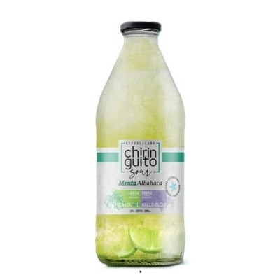 Cóctel Sour Menta Albahaca 24° Botella 1 L Chiringuito