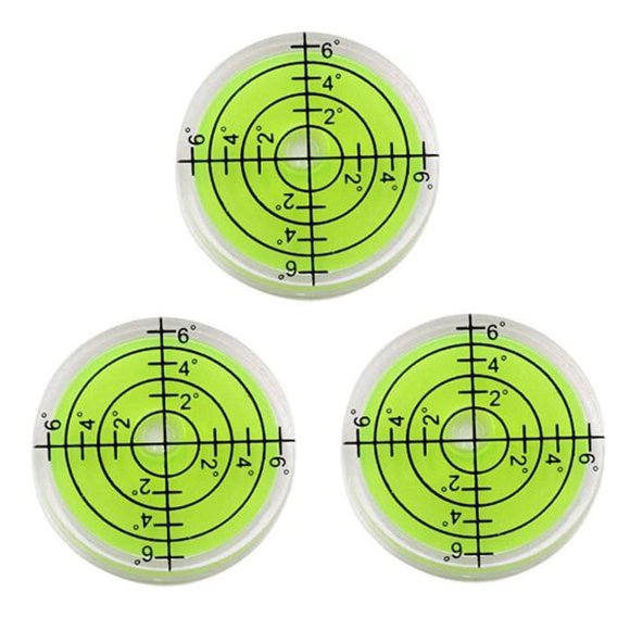 LAIESYA Nivel de Burbuja Circular 3Pzs 3.2x0.7cm