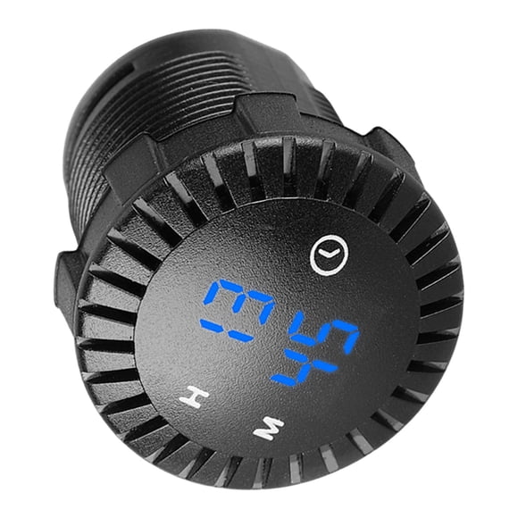 MagiDeal Reloj Digital Táctil Automotriz 12V/24V Luz Azul