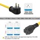 thumbnail image 3 of Cable de extensión ADCAUDX 1,8 m 15 A con enchufe de 90°, 3 of 7