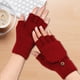 thumbnail image 2 of Guantes de invierno para mujer, de punto, convertibles, sin dedos, de lana, térmicos, unisex., 2 of 5