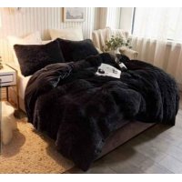 Angeles Del Hogar - Peludo Con Chiporro 1,5 Plaza Negro