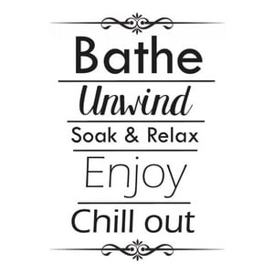 Rienda Libre Graphics - Decomural Bathe Unwind Bathroom Ws-40924