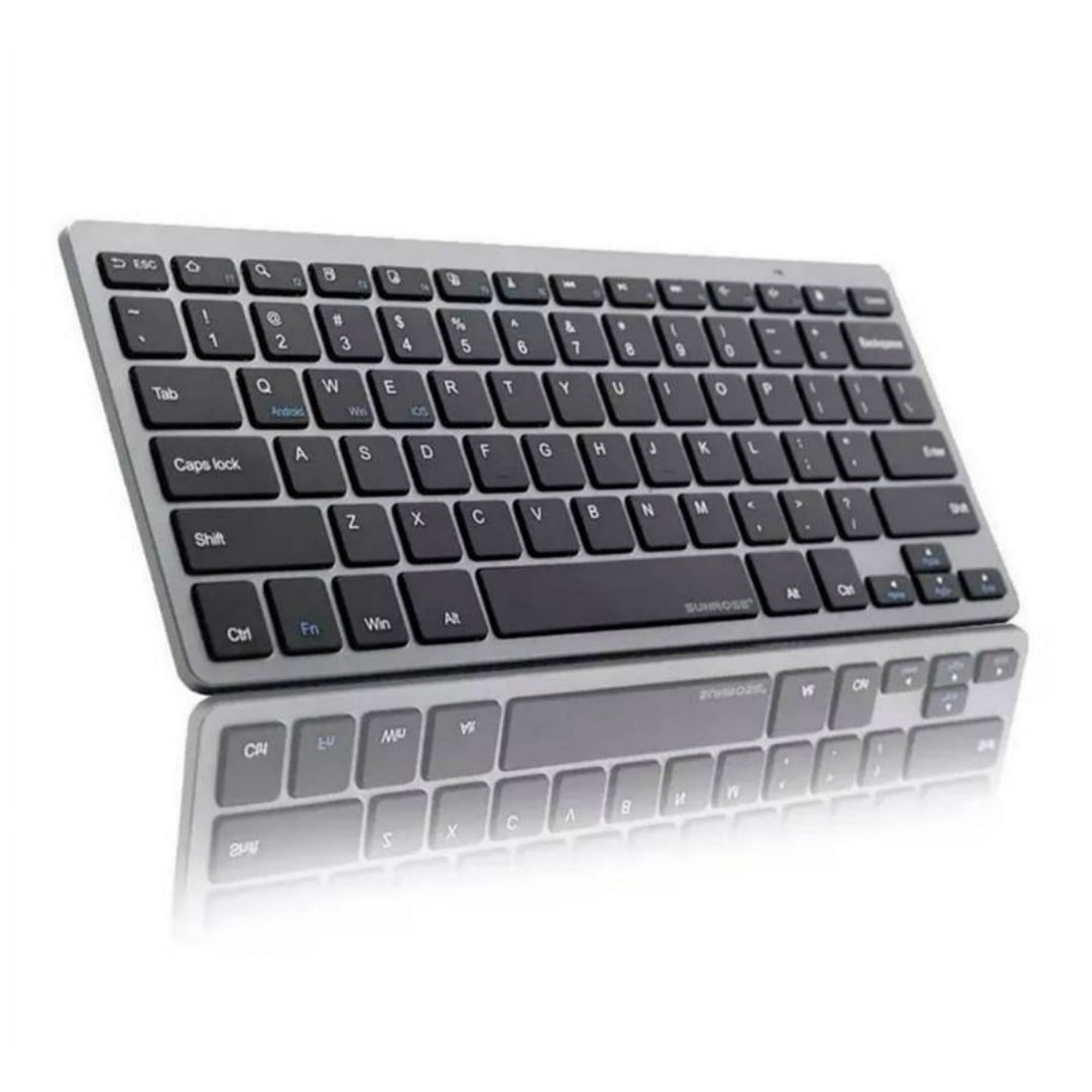 Weibo - Teclado Inalámbrico Bluetooth Delgado Silencioso Para Pc Smartphone