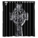 thumbnail image 1 of Cortina de ducha Black Sab con ganchos, tamaño 60 x 72 pulgadas, 1 of 3