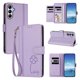 thumbnail image 2 of Funda Cartera Trébol para Samsung Galaxy A35 5G con Ranuras Tarjetas y Carga Inalámbrica Morado claro, 2 of 6
