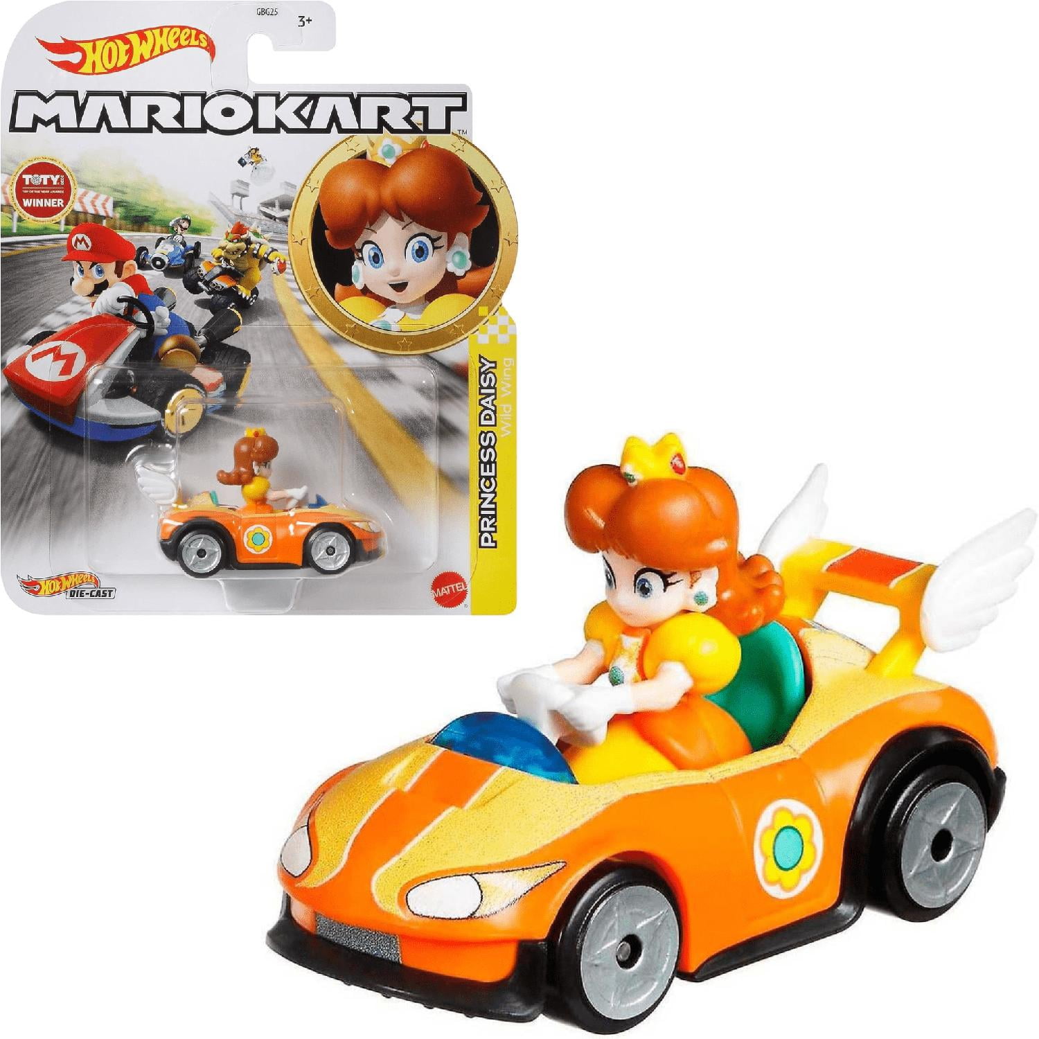 Hot Wheels Vehículo Mario Kart - Princesa Daisy naranja | Lider