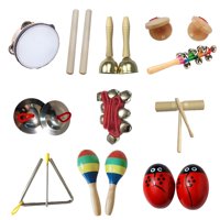 Magideal - Instrumento De Percusión Montessori, Instrumentos Musicales Para Niños De Aprendizaje Temprano, Juego De Tambores Para Bebés Para Niños Y Niñas De 3 A 11 Piezas