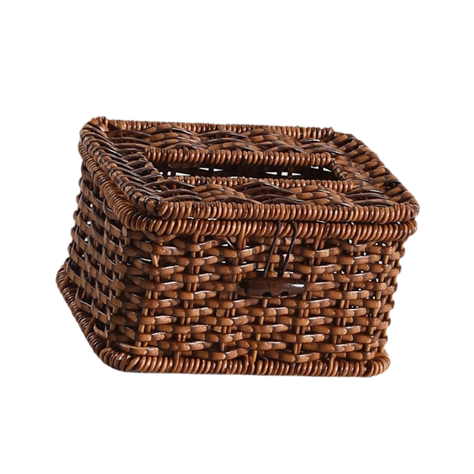 Magideal - Cubierta De Caja De Pañuelos Con Tapa, Soporte De Pañuelos Cosméticos Tejidos Para Mesa, Dispensador De Servilletas Para La Encimera De La Sala De Est S