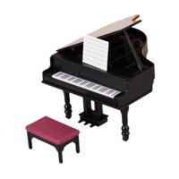 Magideal - Casa De Muñecas En Miniatura Con Piano, Mini Muebles, Juego De Simulación, Decoración Para Casa De Muñecas, Modelo De Simulación Para Sala De Música