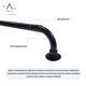 thumbnail image 5 of Set Simple De Barra Para Cortina Extensible 70 a 120 Cm Curvo De Metal Diámetro 22/25 Mm Color Negro, 5 of 9