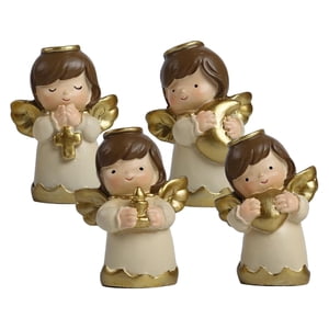 Magideal - Escultura De Ángeles De 4 Piezas, Artesanía Moderna De Resina, Regalos De Cumpleaños De Hadas Para Boda, Escritorio, Decoración Interior Para Hogar