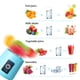 thumbnail image 3 of Mezcladora Portátil Mezcladora Personal De Fruta Recargable Con Mini Mezcladora Para Smoothie Azul Seis Hojas 400ml (8 * 8 * 25cm), 3 of 3