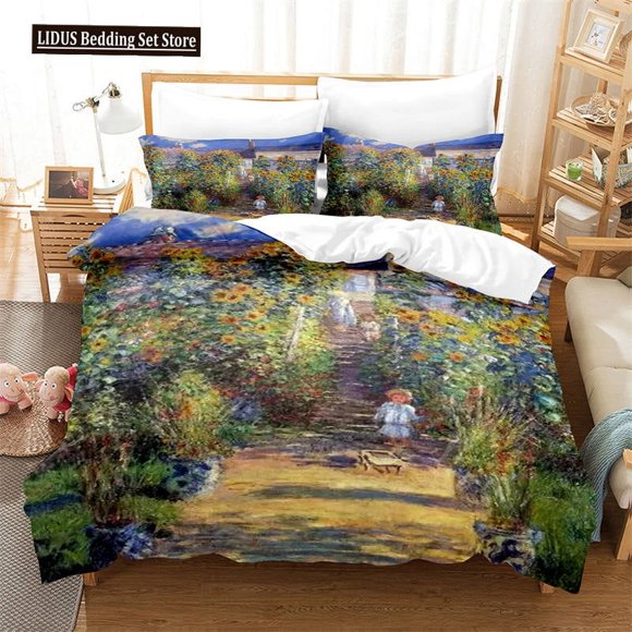 x2563 Bed SheetsAlmond Blossom By Van Gogh Duvet Cover Set Floral Flower Bedding Set For Girl Nordic Comforter Cover Size Bedding Set 3-Piece Bedding Set (1 Duvet Cover + 2 Pillow Shams) nj2563